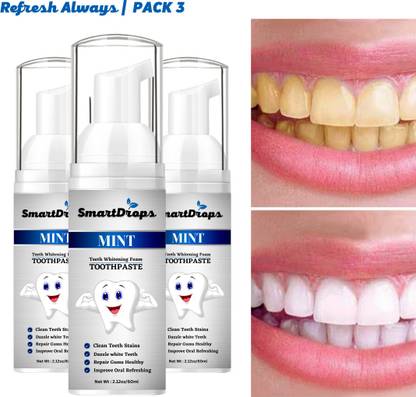 smartdrops Teeth Whitening Foam for whitening Teeth Toothpaste