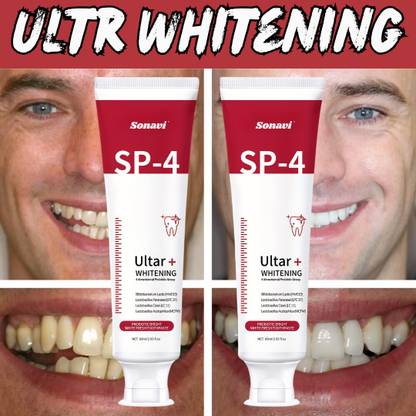 Sonavi Protects and Whitens Teeth Naturally Toothpaste -Toothpaste Brightening Toothpaste