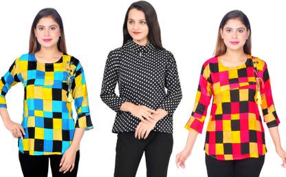 Girls Casual Crepe Top