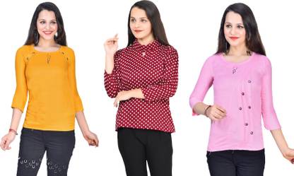 Girls Casual Crepe Top