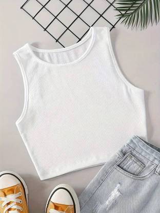 ORIFAB Casual Solid Women White Top