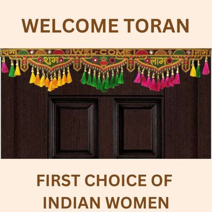 TBI Toran For Main Gate, Home Door, Office, Pooja Room Welcome Design JR 4 Toran