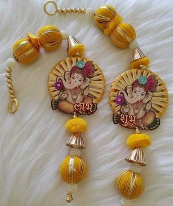 Ganesha Shubh Labh Door Hanging Set| Hanging Toran| Shubh Labh Toran| Toran