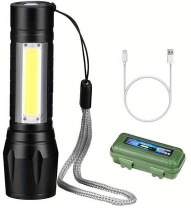 JK Sales Flashlight Rechargeable USB Mini Torch, Ultra Brightest Small Flash Light Torch