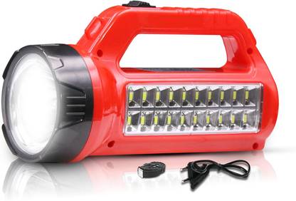 pampa Home Rechargeable Emergency Led Torch 50W + 20 SMD Side LED Charging Torch-EL38 3 hrs Bulb Emergency Light