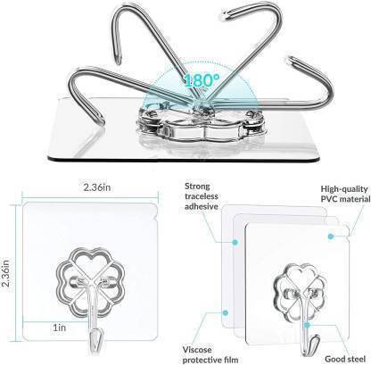 Radha Pack of 30 Adhesive Kitchen/Bathroom/Cabinet Multi-Function Utility Hook X30.298 Hook 30