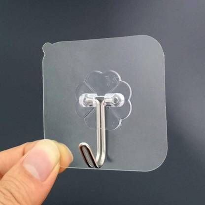 Radha Pack of 10 Multipurpose Self-Adhesive Heavy Duty Hook Door Hanger X10.857 Door Hanger