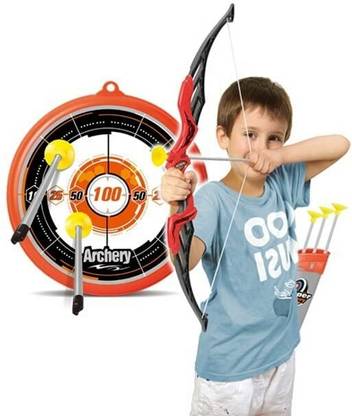 TOOBIL Archery Bow and Arrow Toy Set with Target Game 17 cm Archery Board