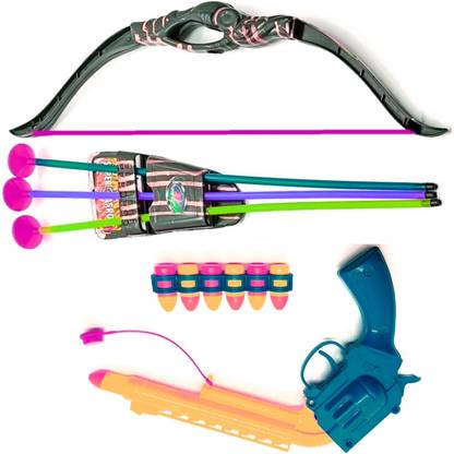 Dynamic Retail Global Gun Toys for Boys With Bullets, Archery Bow & Arrows, Blaster Guns Darts ZS537 Guns & Darts