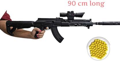 TILLU TIM TIM TOYS 90 CM LONG TOY BLACK GUN FOR BOY Darts & Plastic Bullets