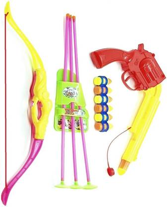 Dynamic Retail Global Gun Toys for Boys With Bullets, Archery Bow & Arrows, Blaster Guns & Darts 133X Guns & Darts