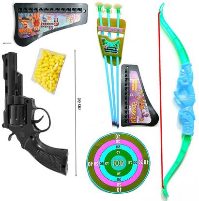 Dynamic Retail Global Gun Toys for Boys With Bullets, Archery Bow & Arrows, Blaster Guns Darts D5 Guns & Darts