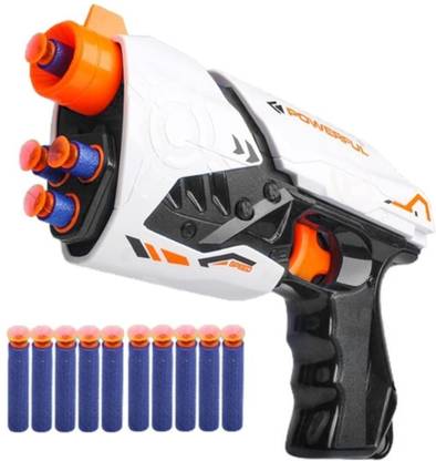 Toy Cloud Super Shot Soft Blaster Manual Bullet Shooting Gun Toy with 10 Foam Guns & Darts