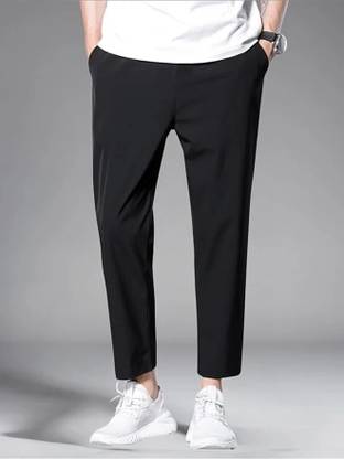 RMGARMENTMK Solid Men Black Track Pants