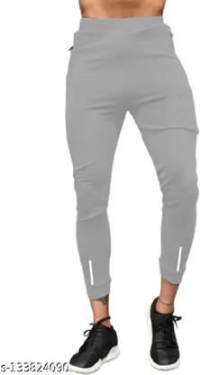 Self Design Men Grey Track Pants