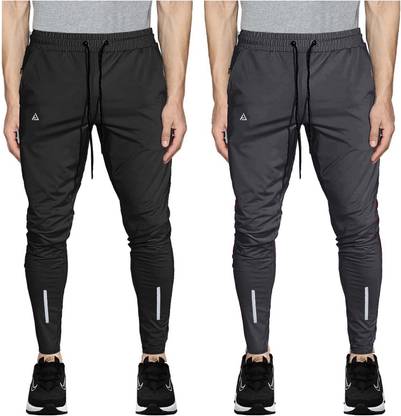 Solid Men Black, Grey Track Pants
