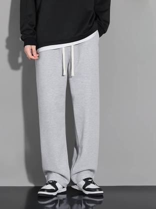 Dockstreet Loose Fit Men Grey Trousers
