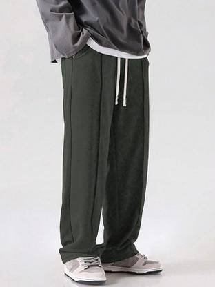 MACK JONNEY Solid Men Green Track Pants