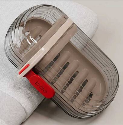 Romp and Role Transparent Travel Soap Box, Snap Lock with Tray for Picnic, Home, Bathroom