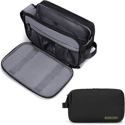 HANDCUFFS Toiletry Bag for Men Waterproof Travel Pouch For Toiletries Shaving Kit & Travel Accessories Travel Shaving Kit & Bag