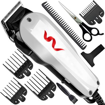 QGS Heavy Duty Men New Salon Use High Quality Low Noise Hair Clipper Beard Moustache Fully Waterproof Trimmer 690 min  Runtime 4 Length Settings