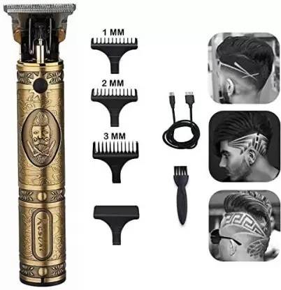 UZAN Professional Golden t99 Trimmer Haircut Grooming Kit Metal Body Rechargeable 57 Fully Waterproof Grooming Kit 90 min  Runtime 4 Length Settings