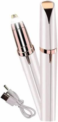 BSRENTERPRISEZ Eyebrow Trimmer for Women, 2 in 1 Rechargeable hair removal trimmer for women, Replaceable Heads, upper lip hair remover for women Eyebrow Razor face trimmer with Indicator Lights,Multicolour, Shopsy Flawvless Hair Remover BH-79  Runtime: 90 min Trimmer for Women