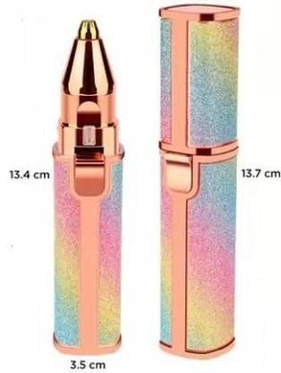 ESCODEVELOPER (GLITTER) Lipstick Shape Electronic Facial Hair Remover Shaver For Women Trimmer 120 min  Runtime 0 Length Settings