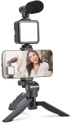 4uonly Vlogging Kit for Mobile YouTube Video Making Kit Tripod Kit VGT5 Tripod