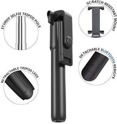 blutap Digital Bluetooth Selfie Stick with Wireless Remote And Extended Tripod Stand Tripod