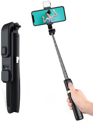 Techobucks NEW BRAND Bluetooth Selfie Sticks Light Multifunctional Stand Monopod Monopod Kit