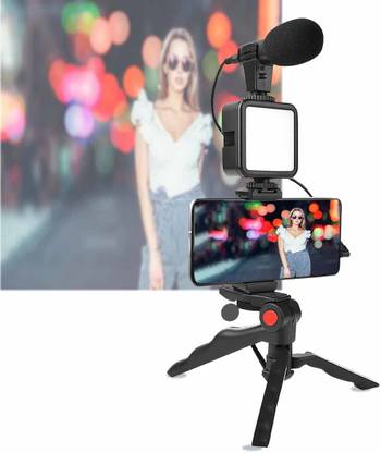 Planetoid Vlogging Kit for Video Making Mic Tripod Stand LED Light Tripod Kit