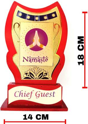 Super Collection Wooden Chand Momento Chief Guest, Medium Size Trophy