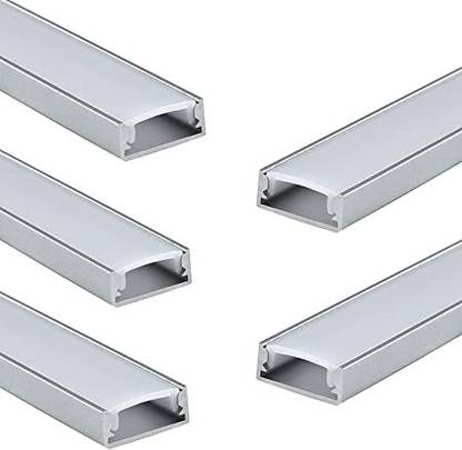 ENYA LIGHTING SOLUTIONS Aluminium Surface Profile/Channel (1 Meter, Pack of 5, Without Strip Light) 0 W 0.8 cm Tube Light