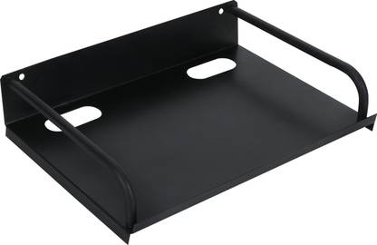 CHARDI KALA Set Top Box / DTH Stand - Wall Mount Stand / Wifi Router Stand, Color : Black (Ideal for All Type of Set Top Box) Cast Iron Wall Shelf (Number of Shelves - 1, Black) Cast Iron Wall Shelf