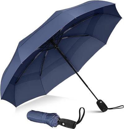 Tazomi UV protection outside down design 3-fold Automatic Open Travel Umbrella