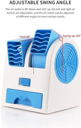 IMMUTABLE Portable Dual Bladeless Mini Cooler Desktop Table Fan Small Water Air ece6 Portable Dual Bladeless Mini Cooler Desktop Table Fan Small Water Air ece6 USB Air Cooler