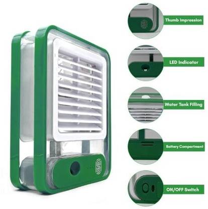 IMMUTABLE Smart Desk Fan with Mist Spray,LED Night Light, Battery iuyc5 Smart Desk Fan with Mist Spray,LED Night Light, Battery iuyc5 USB एयर कूलर