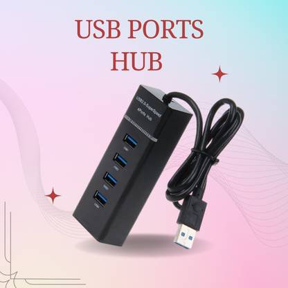 Clairbell USB HUB 4 Port SuperSpeed 3.0 Portable with 5Gbps Speed,Laptop, PC ComputerER457 USB HUB 4 Port SuperSpeed 3.0 Portable with 5Gbps Speed,Laptop, PC ComputerER457 USB Hub