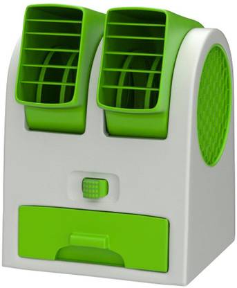 IMMUTABLE Portable Dual Bladeless Mini Cooler Desktop Table Fan Small Water Air ece28 Portable Dual Bladeless Mini Cooler Desktop Table Fan Small Water Air ece28 USB Air Cooler