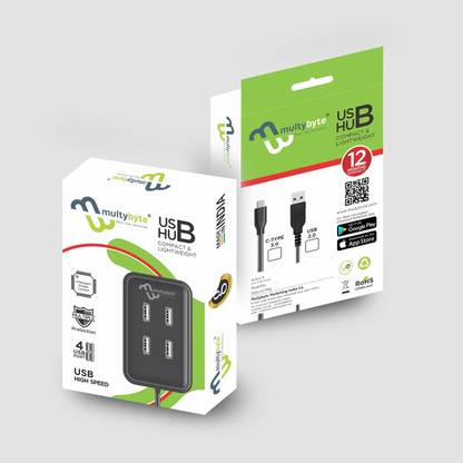 A Plus Products multybyte 2.0 USB HUB | multybyte 2.0 USB PORT (Pack of 1) | USB Hub