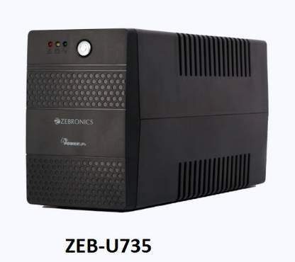 ZEBRONICS ZEB - U735 UPS Line interactive UPS U735 230 V Line-interactive Rack-mount Model UPS with Overload Protection 3 Outlet Plugs