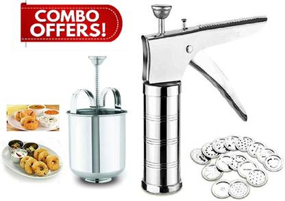 Twizel 15 Pattern Discs Kitchen Press Stainless Steel Medu Vada Maker Vada Maker