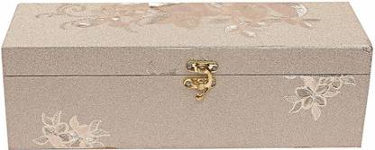 navjai 1Rod Jewelry Vanity box Storage Case with Handle Lock System Bangle Box 1pc Jewellery Vanity Box