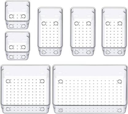 NIEBLA 7 Compartments Plastic Drawer organizers/ Dressing Table Organizer & Make up Organizers