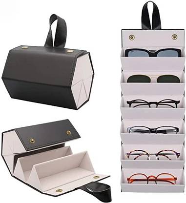 HASTHIP Sunglasses Organizer Box Men Women Eyewear Holder Portable Folding Sunglass organiser Vanity Box