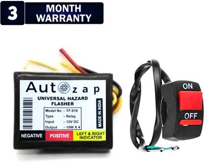 Autozap Front, Rear, Side Flasher Indicator Light for NA Universal For Bike
