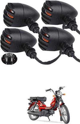 LOVMOTO Universal 12V LED Motorcycle Turn Signals Motorcycle bullet style Sty-le Indicator Light Motorbike LED (12 V, 12 W)