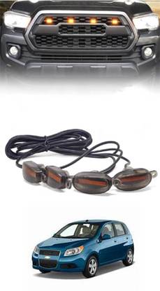 Etradezone 4 Pieces Smoked LED Lens Front Grille Running Light Aveo Car Fancy Lights