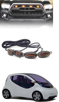 Etradezone 4 Pieces Smoked LED Lens Front Grille Running Light pixel Car Fancy Lights